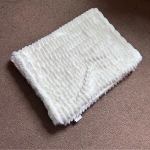 White/Cream Fur Liam and Lilly Baby Blanket
